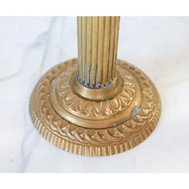 Brass Vintage Brass Angel Wing Candle Holders - a Pair For Sale - Image 8 of 9