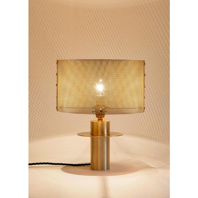 Atahualpa Table Lamp in Brass and Stainless Steel by Marine Breynaert For Sale - Image 4 of 8
