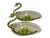 Vintage Duncan & Miller Swan Candle Holder Pair Chartreuse 8" L Art Glass 1940s Gorgeous and in excellent pre-owned...