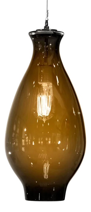 Iris Pendant Light from the Versuvius Collection in Amber