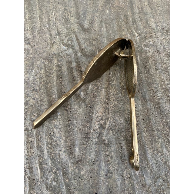 Vintage Cast Brass Tennis Racket Door Knocker For Sale - Image 4 of 6