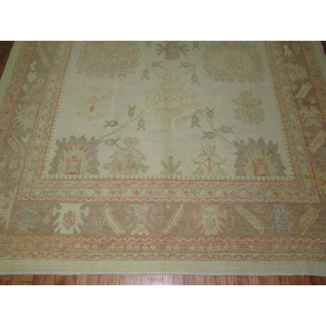 One of a kind 3rd quarter of a 20th century Turkish Oushak rug