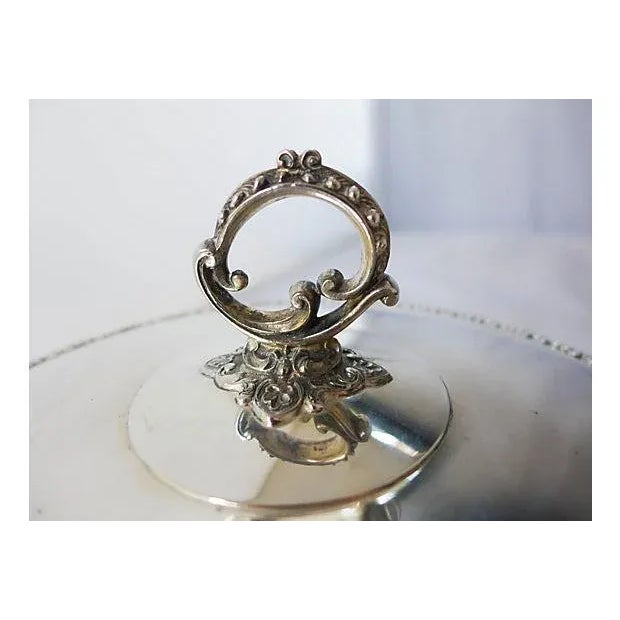 Antique Silverplate Covered Bowl For Sale - Image 4 of 6