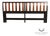 Mid Century Modern King Size Headboard with Ebony Frame and Walnut Bentwood Slats For Sale