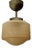 Scandinavian Modern Pendant Lamp in Havana Glass and Steel, Sweden, 1930s For Sale