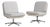 Pair of Variopur Space Age Upholstered Swivel Chairs, Cream, White, Germany, 1970s For Sale