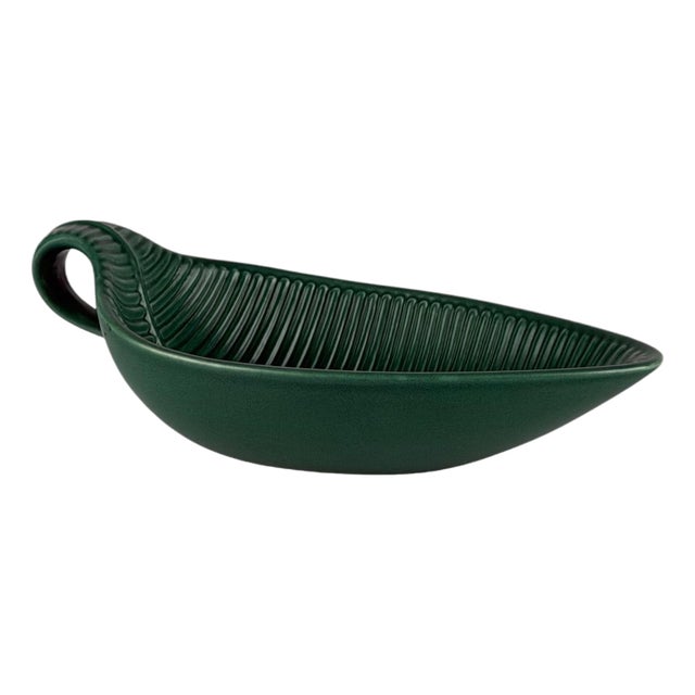 Green Ceramic Vide-Poche by Giovanni Gariboldi for Richard Ginori, 1950s For Sale