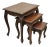Vintage French Rococo Baroque Style Mahogany Nesting Side Tables - Set of 3 For Sale