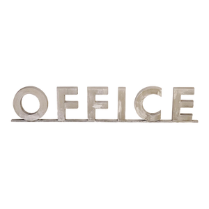 Large 1930s Art Deco Solid Aluminum Channel Letters "Office" Film Studio Sign