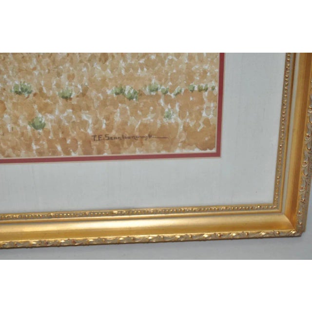 Tom Scarborough "Peace Treaty" Watercolor c.1970s For Sale - Image 5 of 8