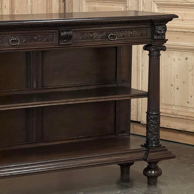 19th Century French Renaissance Revival Henry II Style Server For Sale - Image 9 of 18
