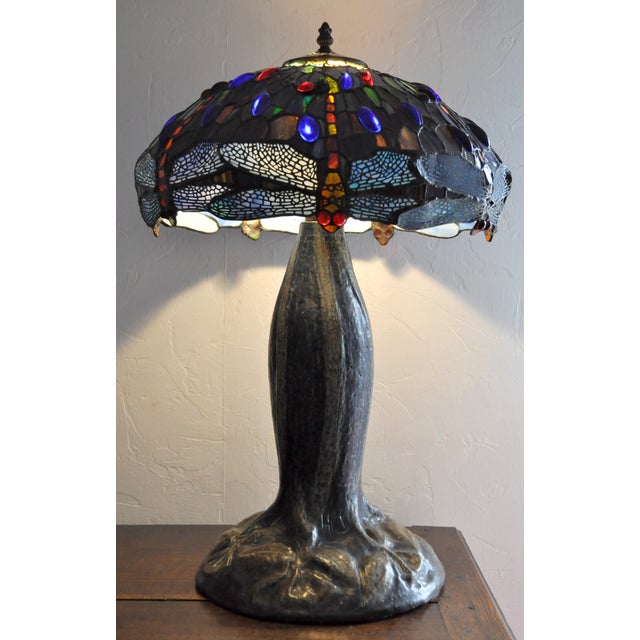 Table Lamp by H Javaux in the Style of Tiffany For Sale - Image 13 of 13
