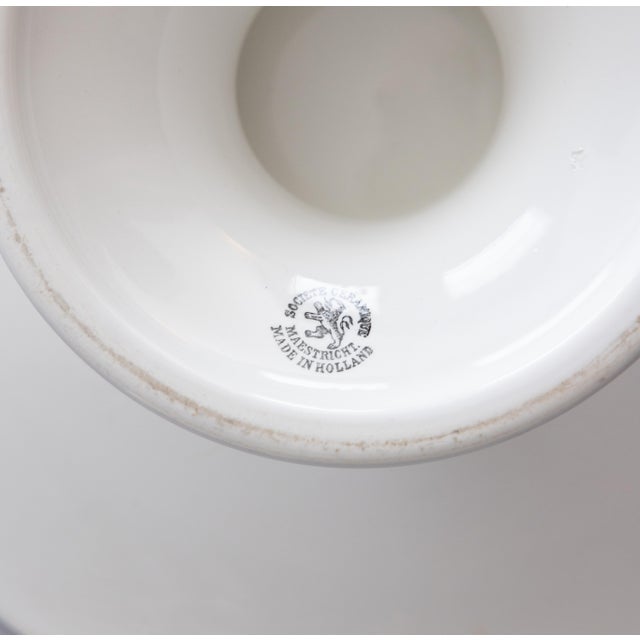 Ceramic 19th Century Dutch White Ironstone Cake Stand For Sale - Image 7 of 9