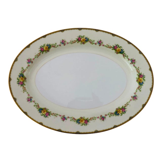 China Noritake Marked “m” Japan Floral Design Large Platter