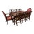 Late 20th Century Maitland-Smith Mahogany Dining Table With 8 Chairs (6 Chippendale + 2 Henredon Host Chairs) For Sale