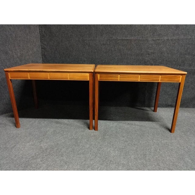Swedish Teak End Coffee Tables, Set of 2 For Sale - Image 6 of 7