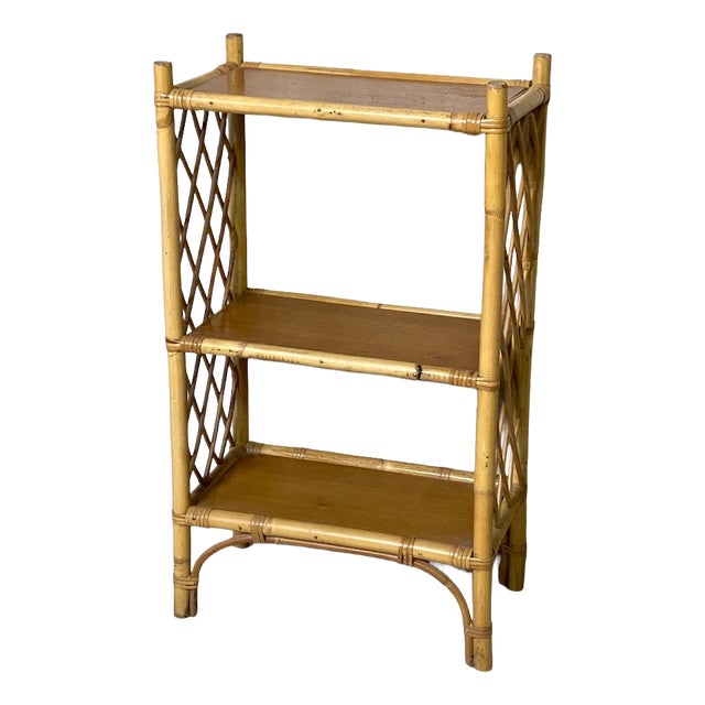 Vintage Rattan Shelf, 1960s For Sale