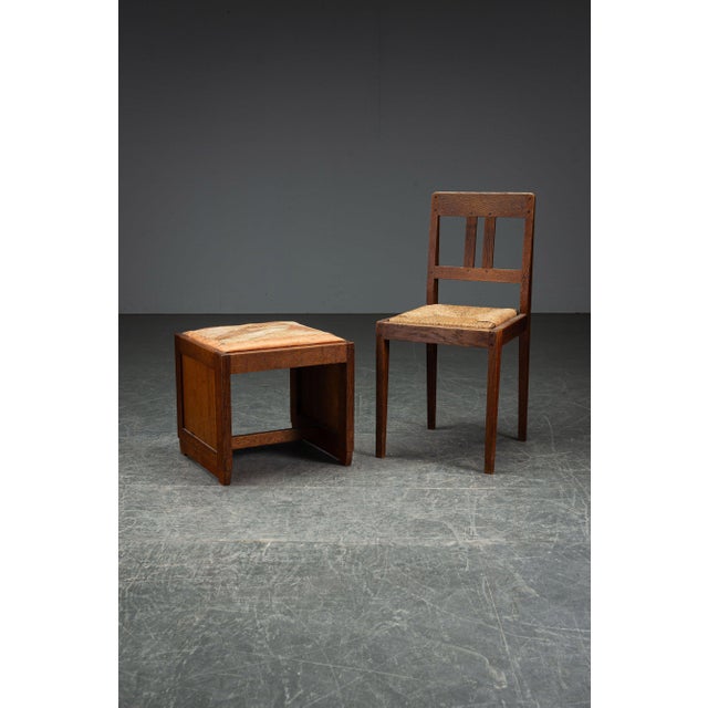 Vintage Art Deco Stool, 1930s For Sale - Image 10 of 12