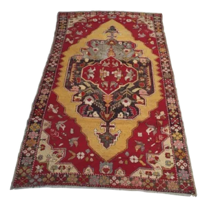 Vintage Turkish Oushak Rug - 4′3″ × 7′3″