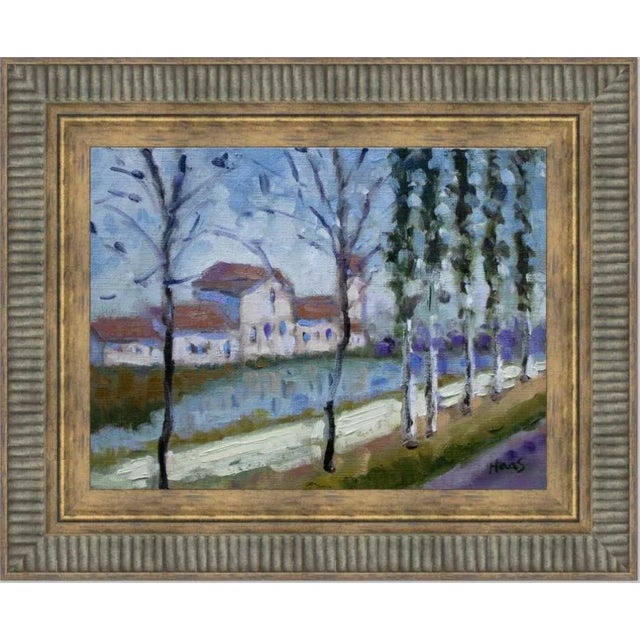 Along the Canal, Modern Impressionist Landscape Oil Painting For Sale In Reno/Lake Tahoe - Image 6 of 7