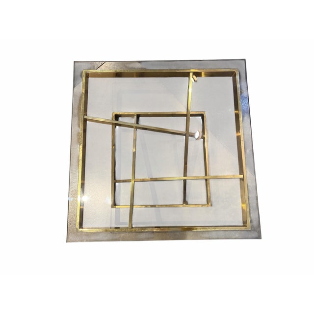 Traditional Regency Style Brass and Glass Coffee Table For Sale - Image 3 of 4