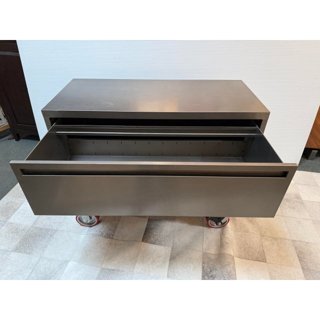 Plan Hold Lateral Filing Cabinet on Casters For Sale - Image 11 of 12