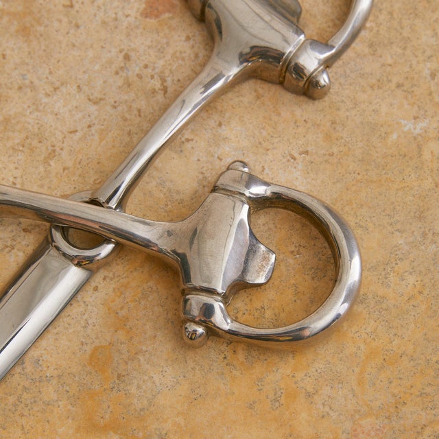 Modern Vintage Silver-Plated Equestrian Desk Set For Sale - Image 3 of 4