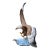 Large Limited Edition Hand-Painted Bald Eagle Sculpture in Flight With Wave Base For Sale