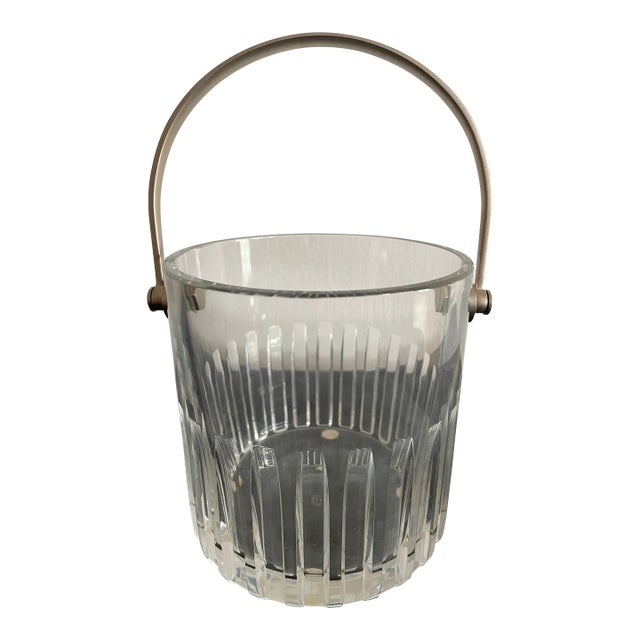 1990s Baccarat Rotary Ice Bucket, With Handle For Sale