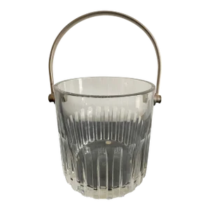 1990s Baccarat Rotary Ice Bucket, With Handle