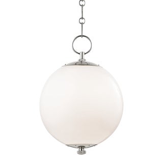 Hudson Valley Lighting Mark D. Sikes Sphere No.1 1-Light Small Pendant, Polished Nickel For Sale