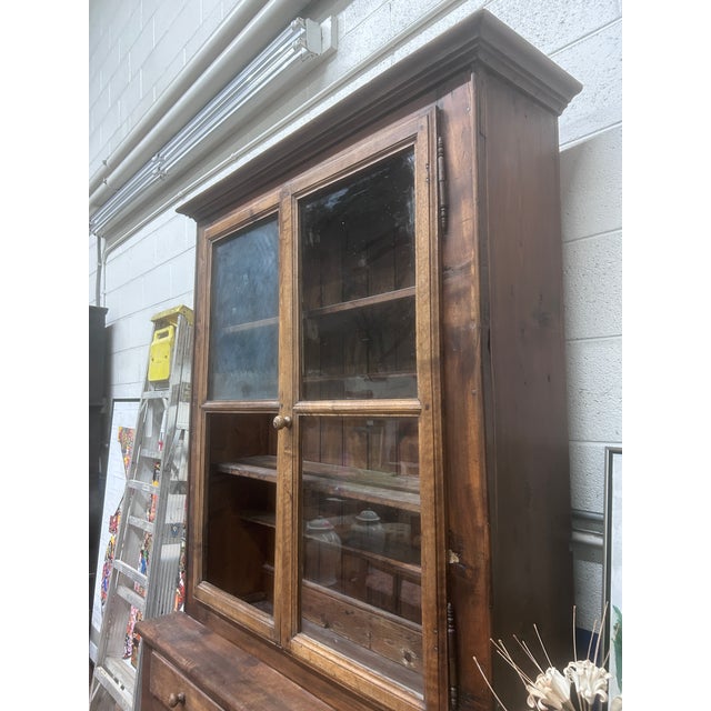 Tall Antique French Walnut Cabinet For Sale - Image 4 of 11