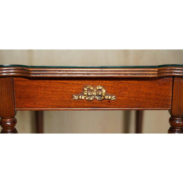 Vintage French Empire Flamed Mahogany Nesting Tables, Set of 3 For Sale - Image 9 of 18