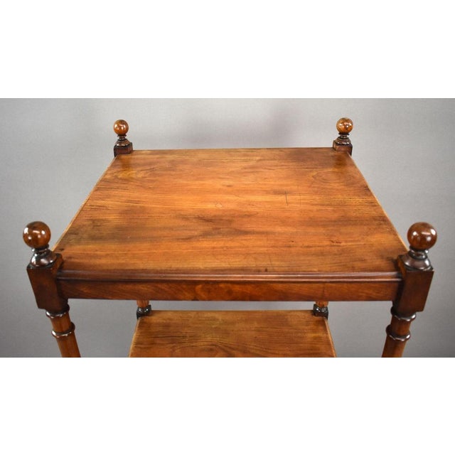 Victorian Mahogany Three-Tier Whatnot, 1860s For Sale - Image 6 of 10