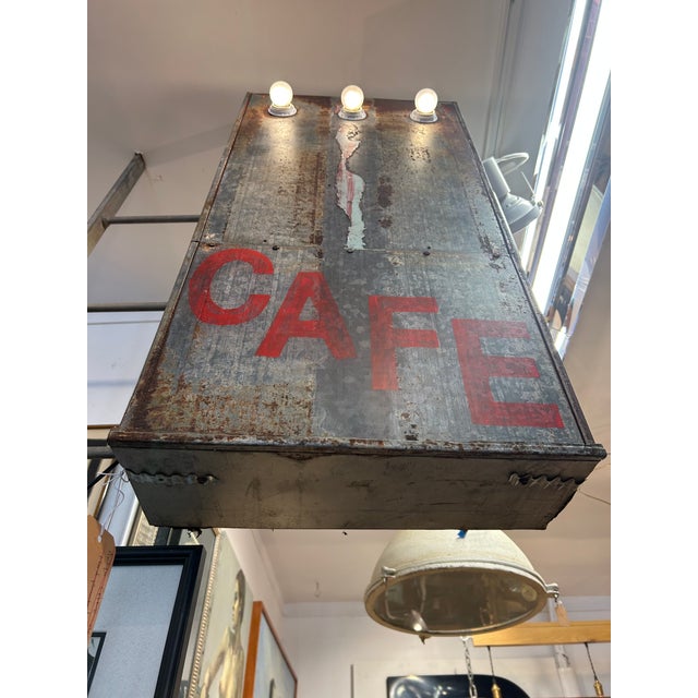 Industrial Vintage Fragment From Retro Cafe Neon Sign For Sale - Image 11 of 13