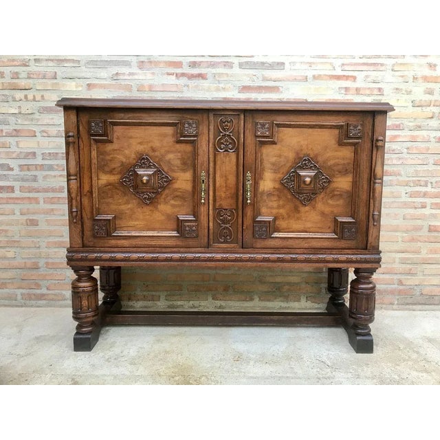 Catalan Spanish Buffet with Mirror Crest, 1800s For Sale - Image 3 of 13