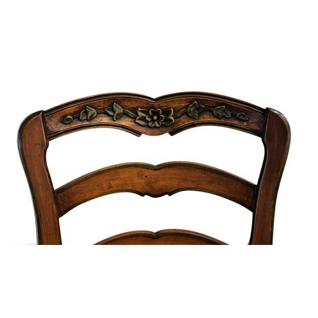 Early 21st Century French Country Rush Seat Bar Stools - Set of 3 For Sale - Image 5 of 13