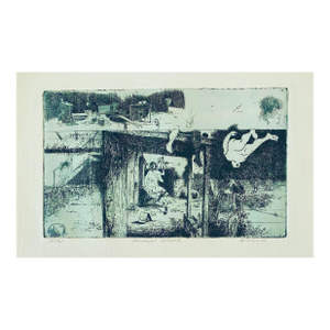 Robert A. BirmelinSkowhegan Exterior, American Modernist Abstract Etching