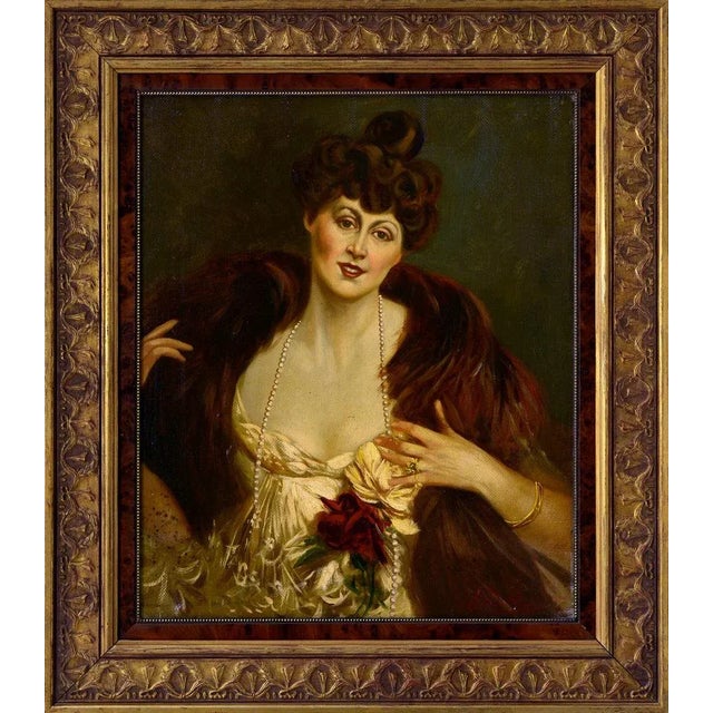 Salvatore De Rosa, Portrait of Woman, Oil on Canvas, 1990s, Framed For Sale - Image 7 of 7