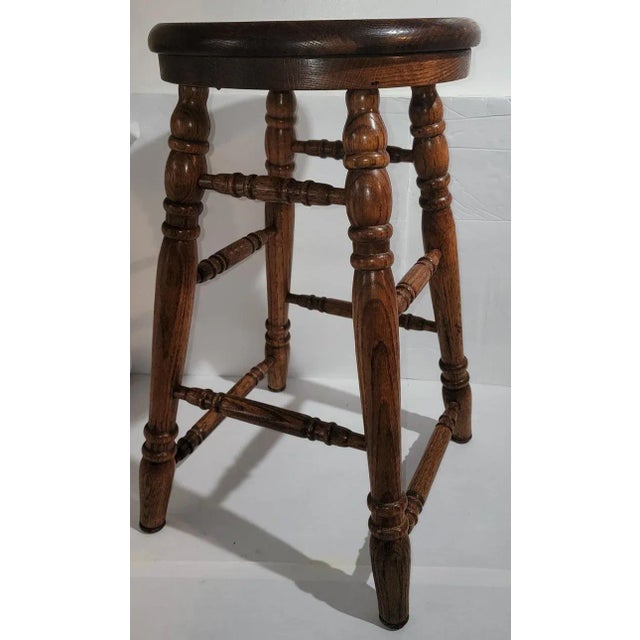 Mid-Century Modern 20thc Bar Stools, Pair For Sale - Image 3 of 10