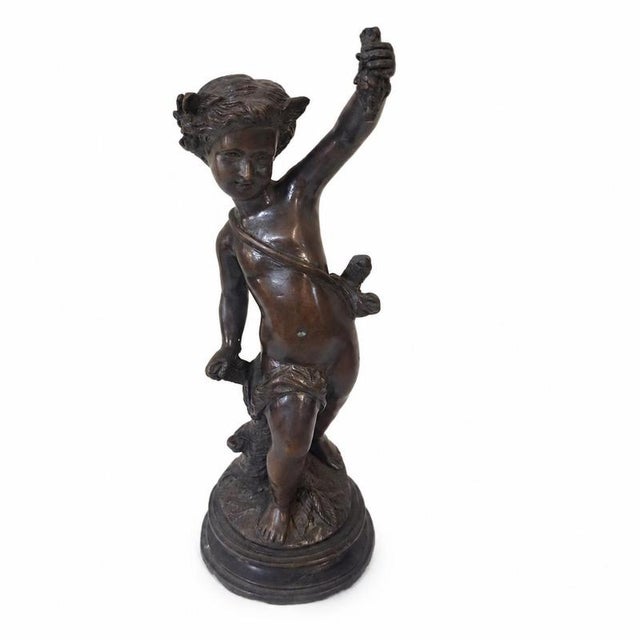 French Artist, Bacchus Sculptures, Bronze, Set of 2 For Sale - Image 6 of 9
