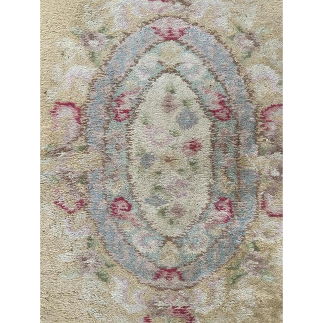 Textile Mid-Century Indian Savonnerie Design Rug, 1950s For Sale - Image 7 of 18