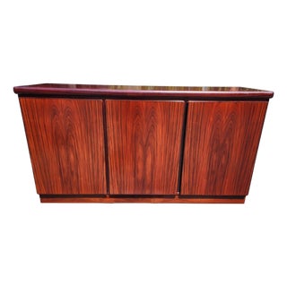 Stunning Vintage Skovby Mid-Century Modern Rosewood Credenza | Danish Modern 3-Door Buffet | Sleek Storage Cabinet For Sale