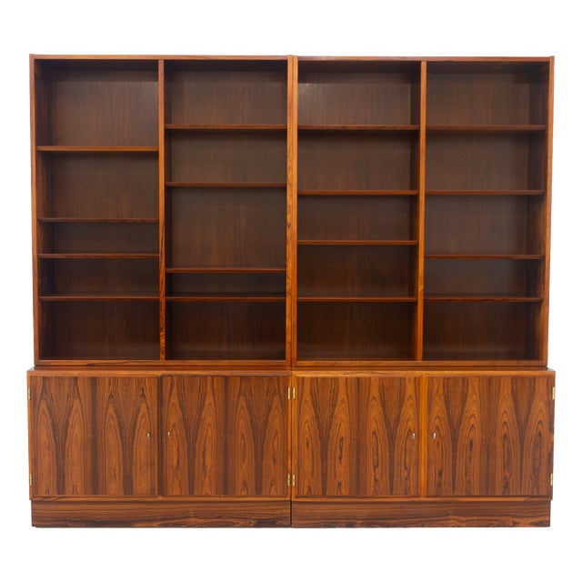 Large Danish Modern Rosewood Bookcase by Carlo Jensen for Hundevad, 1960s For Sale