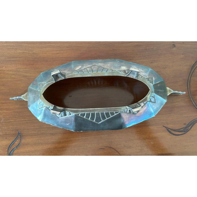 French Art Deco Silver-Plated and Glass Centerpiece by Orfèvrerie Dilecta, 1930s For Sale - Image 6 of 18