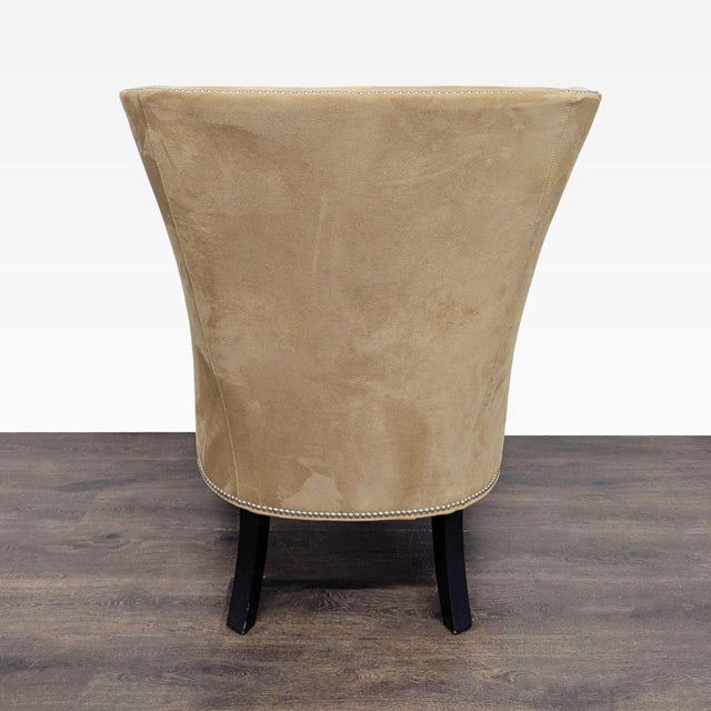 Tan Williams Sonoma Home Tan Lounge Chair With Nailhead Trim For Sale - Image 8 of 10