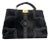 Iconic 1970s Black Velvet and Brass Hand Bag by Roberta Di Camerino For Sale