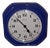 German Wall Clock with Blue Ceramic Case from Staiger, 1980s For Sale