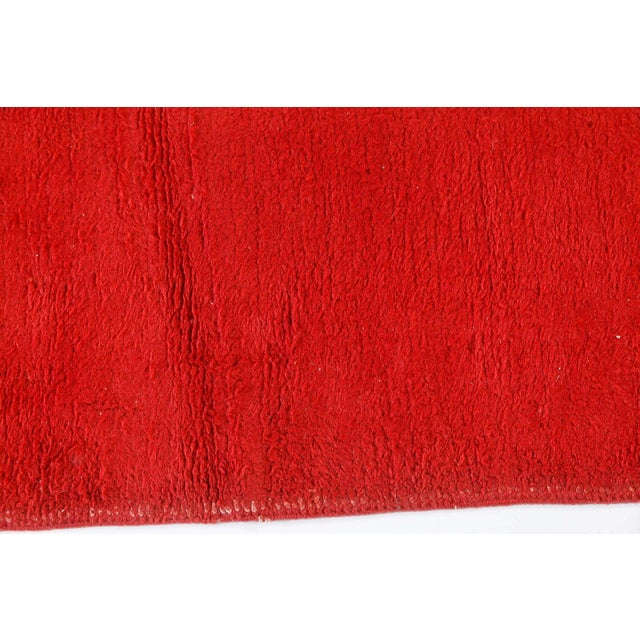 Doris Leslie Blau Vintage French Art Deco Geometric Crimson Hand-Knotted Rug For Sale - Image 4 of 7