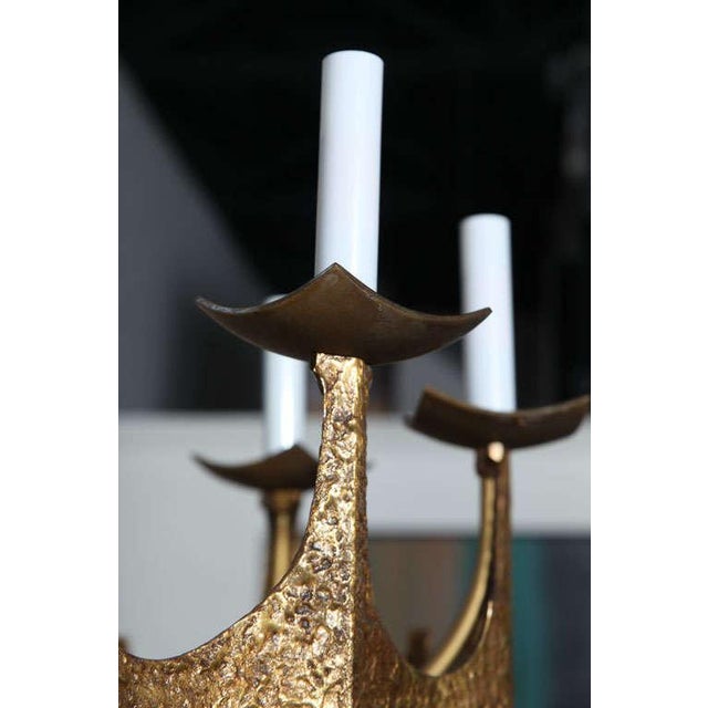 Moe-Bridges Brutalist Hammered Mid Century Modern Chandelier, Circa 1970s For Sale - Image 10 of 10